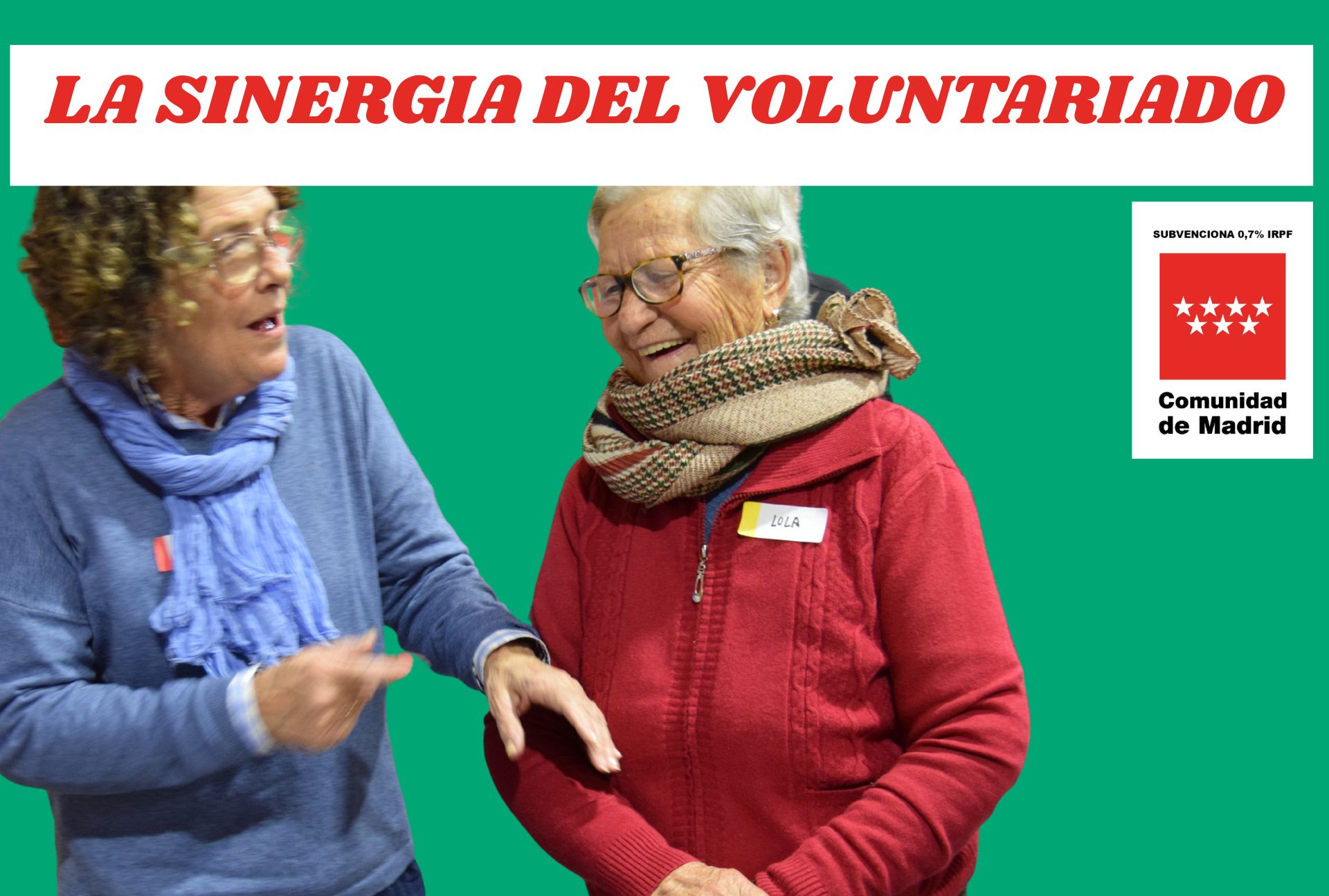 La Fundación Sancho y Marina obtiene financiación del 0,7% del IRPF para su proyecto Sinergia, de promoción del voluntariado frente a la soledad en el medio rural